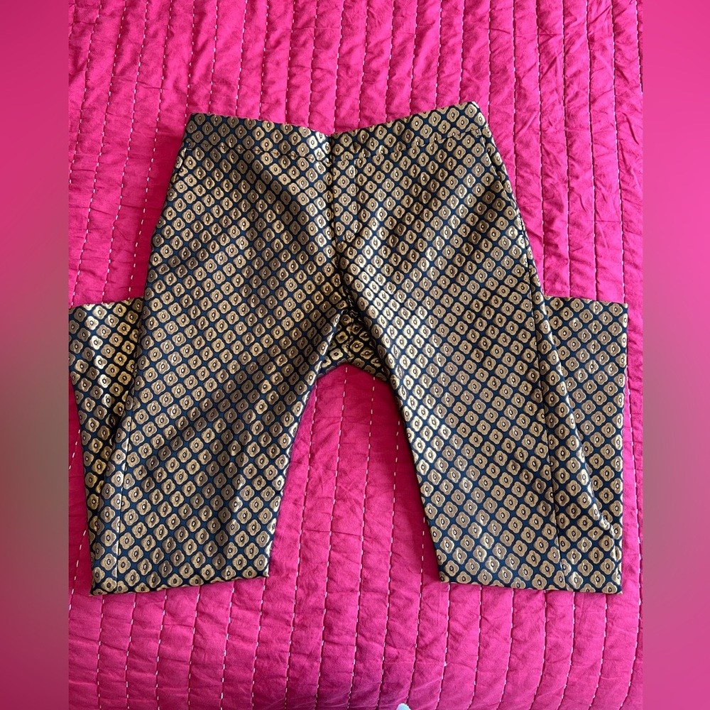 Geometric Patterned Brown Pants - image 3